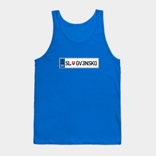 Slovakia car registration plate Tank Top